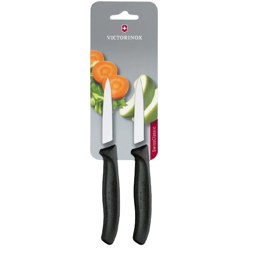 KIT/CONJUNTO VICTORINOX SWISS CLASSIC C/2 FACAS LAMINA LISA 8CM